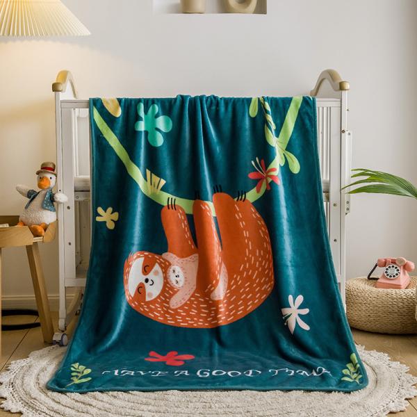 Warm Retention Polyester Flannel Fleece Blanket For Kids Children Baby
