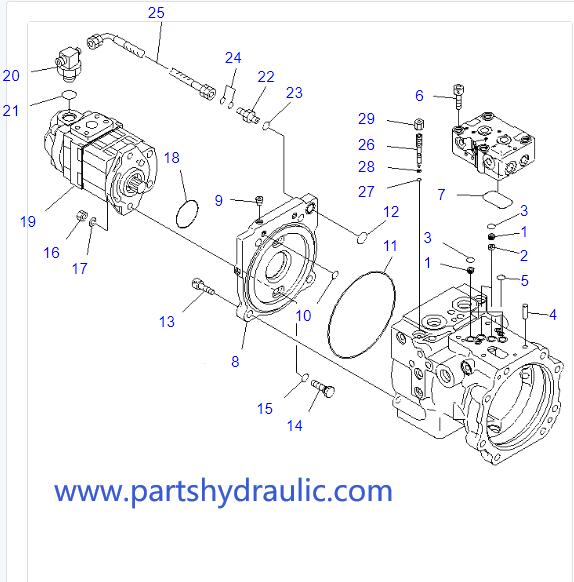 708-3T-04610 PC78US Hydraulic Gear Pump For Blade Main Pump Komatsu