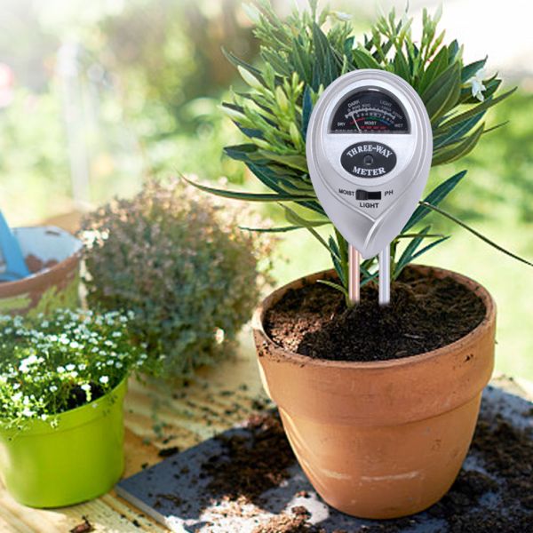 3 in 1 Soil PH Water Moisture Meter Acidity Humidity Sunlight Garden Plants Flowers Moist Tester Instrument Tool