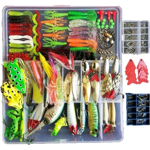 Freshwater Fishing Lure Kit Fishing Tackle Box With Different Lures And Baits