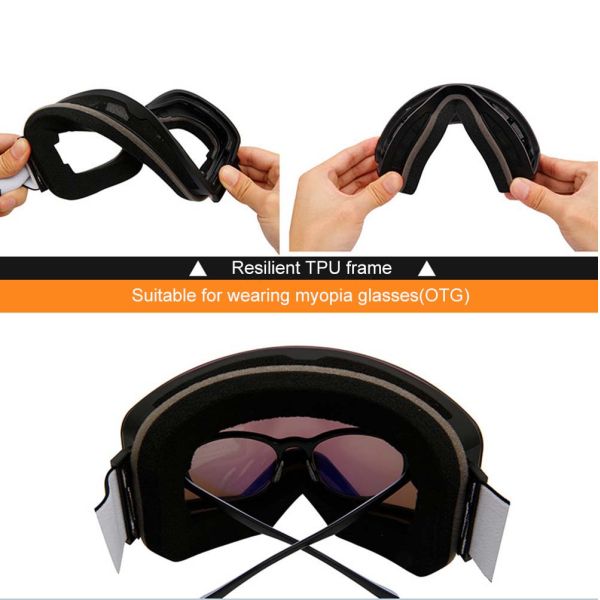 Effortlessly Glide Down the Slopes with Magnetic Ski Goggles and Foam 1/2/3 Layers