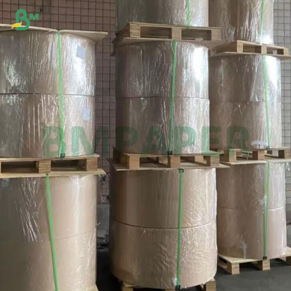 140g Semi - Extensible Brown Unbleached Cement Kraft Paper For Wrapping
