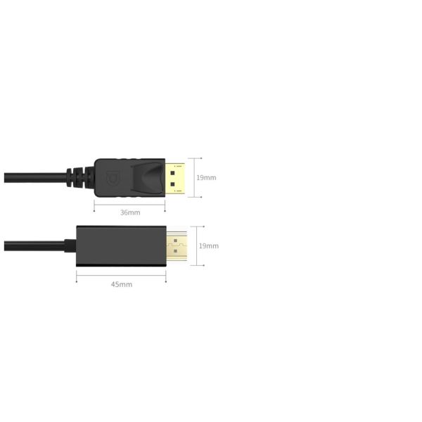 Куртка PVC 5.5mm связи 500mm HDMI к кабелю DP