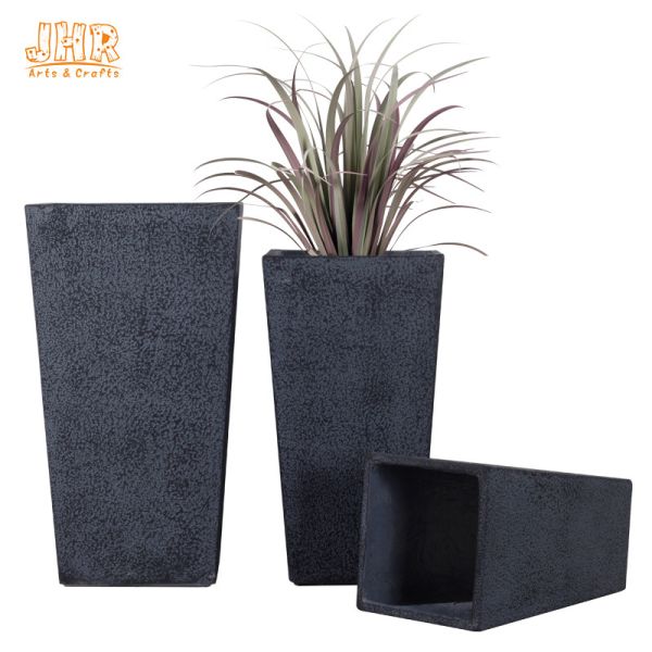 MGO Garden Pots Clay Flower Pots Outdoor Tall Planter Resin Pots for Flowers Modern Planters