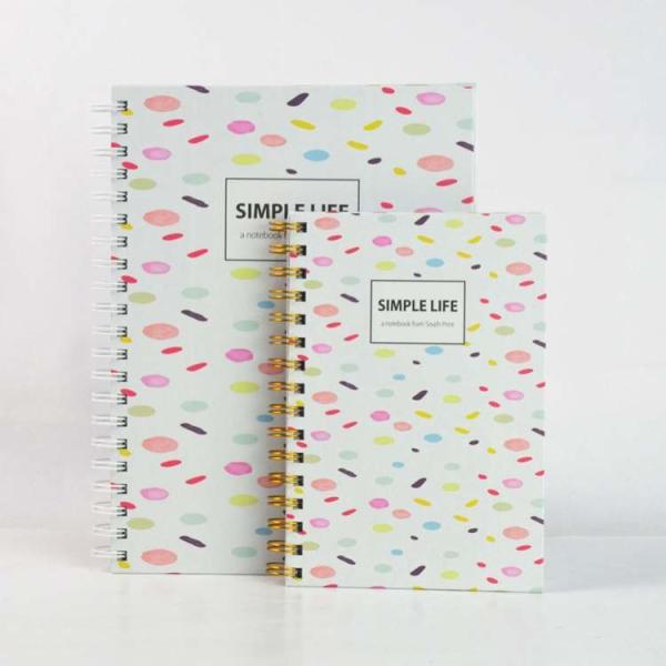 A5 Hardcover Notebook Printing Spiral Binding Emboss Academic Planner Book Customized