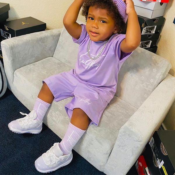 Custom Logo Boys Clothing Sets Summer Screen Print Kids Shorts Set Casual