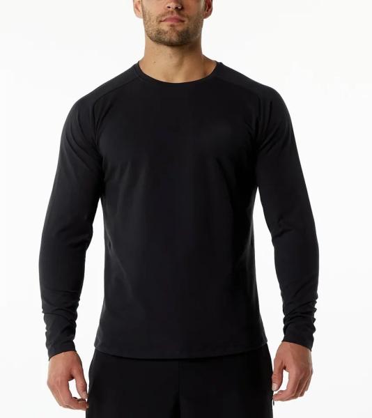                  Factory Custom Logo Men′s Fitted Long Sleeve 94% Cotton 6% Elasticity Custom Logo Shirt             