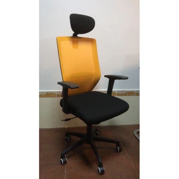 High Back Elegant Economical Office Chairs With Headrest Adjustable Arm