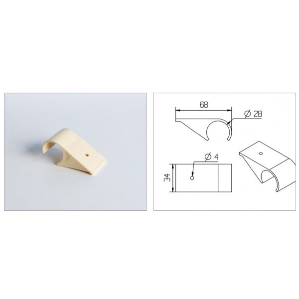 Plastic Desktop Clasp for OD 28mm Lean Pipe and Support BoardProduction Line