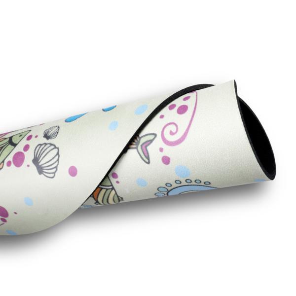 Outdoor exercise light weight natural rubber microfiber 4 mm suede yoga mat custom foldable round travel yoga mat