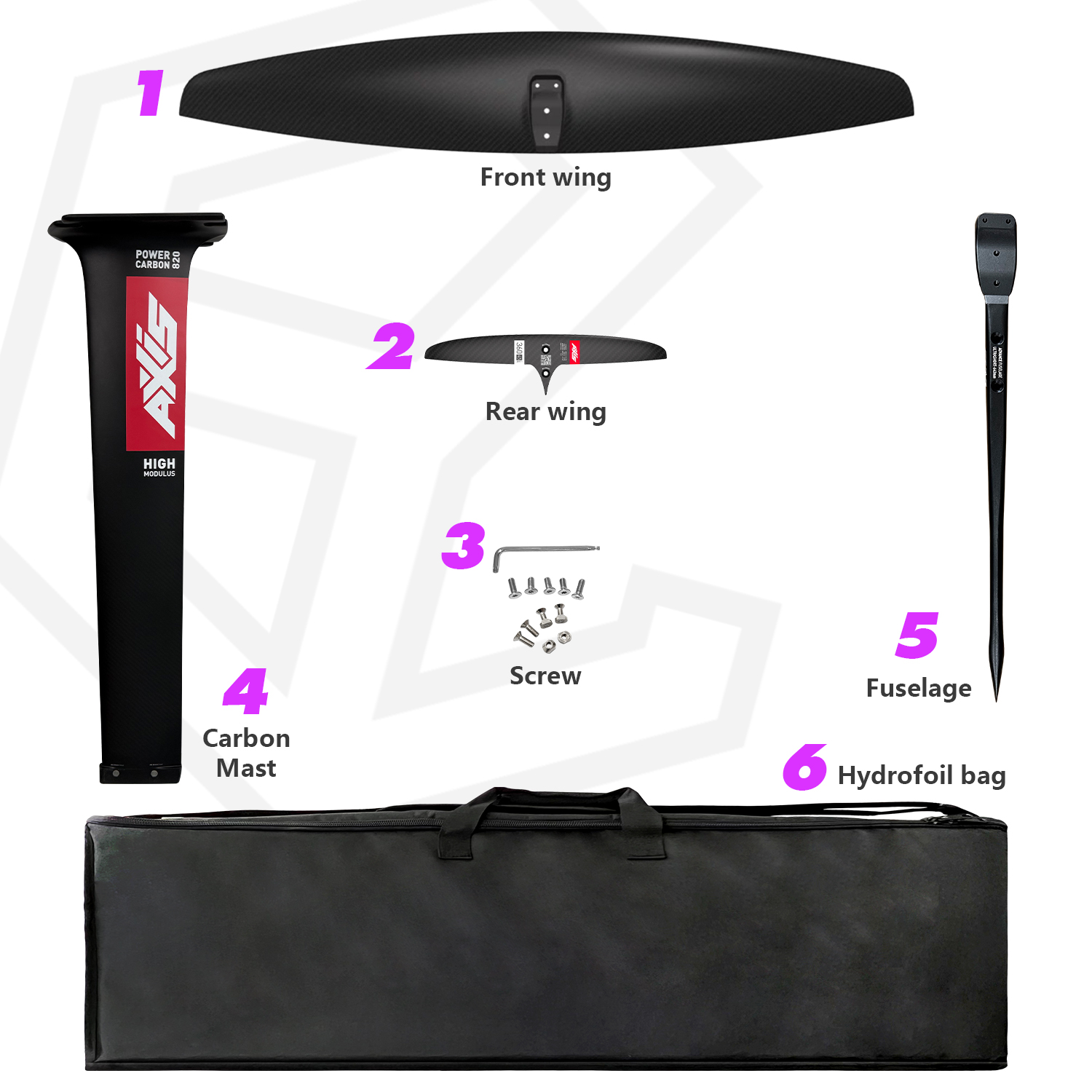 Carbon+Aluminum 8KG All-Around SUP Hydrofoil for Wave Surfing and Water Play