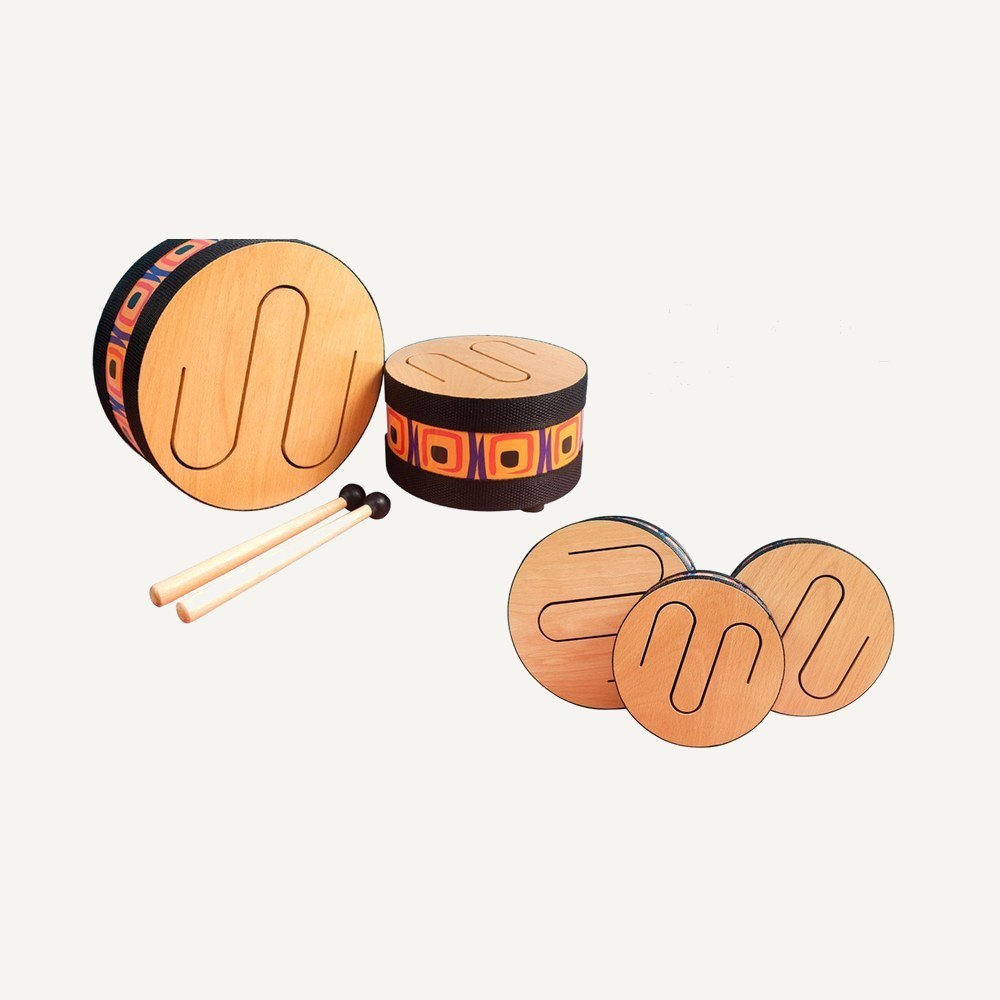 Wooden Tongue Drum with Mallets