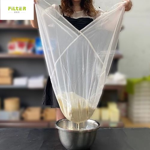 Food grade Liquid Filter Bag with reusable nylon mesh and multiple micron sizes suitable for filtering milk juice soymilk and other liquids
