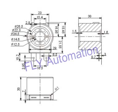 NJT245 Gasoline Automotive Solenoid Valve Inner Hole φ12.5 × High 30mm Dc12v 13w