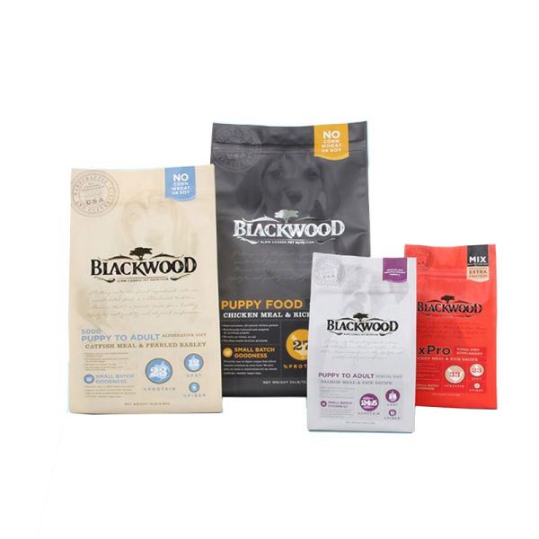 220x150mm Pet Food Packaging Bag Lay Flat Pouch With Zipper Anti Blasting