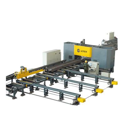 Perfuração de alta velocidade do feixe do CNC e linha vendo indústria da máquina da construção de aço