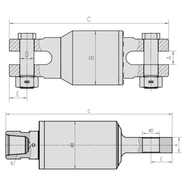 шарнирное соединение машины нержавеющей стали HDD ширины 40tons 85mm/сверля части машины