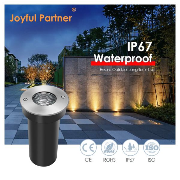 Recessed Led Buried Light Square Round Shape Sliver Aluminum Housing Outdoor IP67 Modern Style