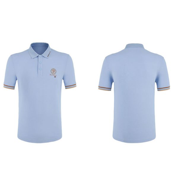2026Hot Sale Cotton Men Polo T-Shirt  Custom Color Blue White T Shirt Embroidery and Printing Polo