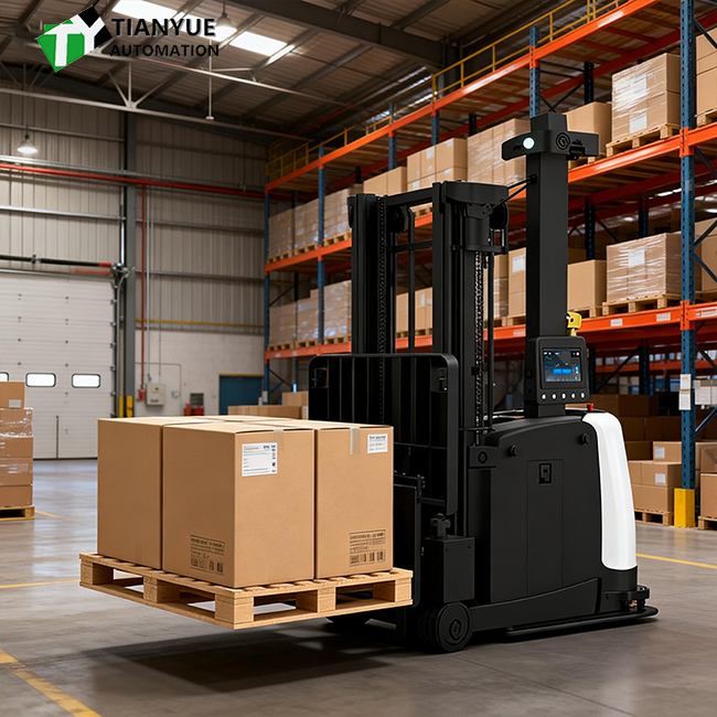 Intelligent Unmanned Forklift Heavy Duty Forklift Truck with 2000 Kg Load Capacity LiDAR And Vision-based SLAM Navigation and Mecanum Wheel Or Steering Wheel Drive