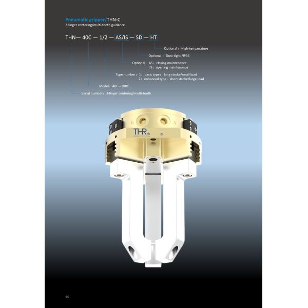 Pneumatic Gripper 3 Jaw Pneumatic Gripper Sensor Ready Yes Workpiece Handling Equipment Ideal for Robotic Assembly Lines