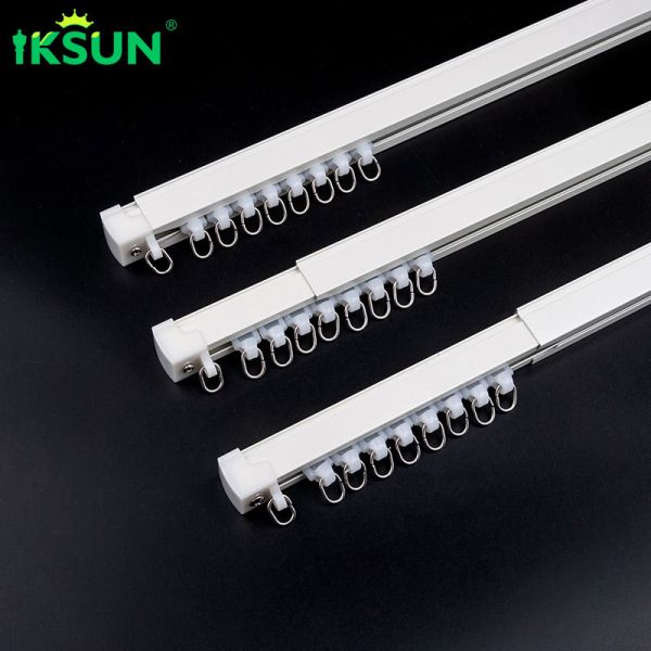 2.4-4.5m Flexible Stretched Curtain Rails Retractable Curtain Track For Window