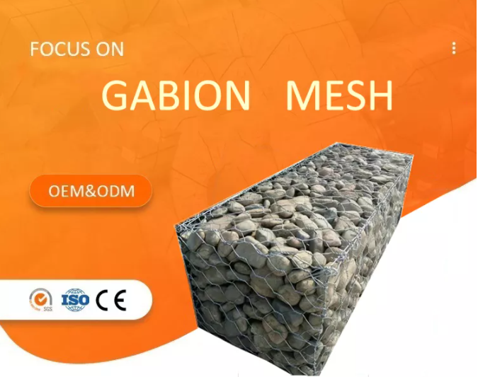 сетка 10x12cm покрытия цинка коробок 275g 2.7mm 2x1x1m Gabion