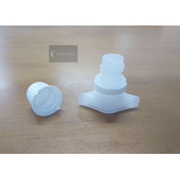 9.6mm Diameter White Pour Spout Caps For Baby Pouch Packaging