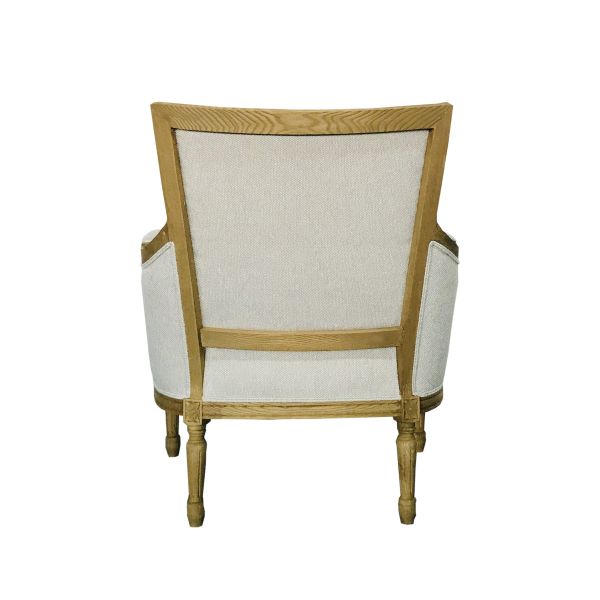 French Neoclassical Solid Wood Upholstered Accent Chair, 1-Seater LG-5007