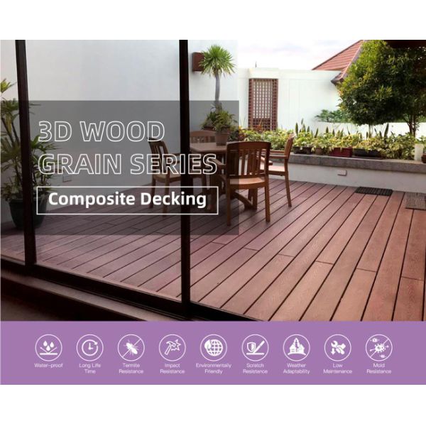 Groove 150x25mm Solid Decking Material Eco Friendly Innocuous