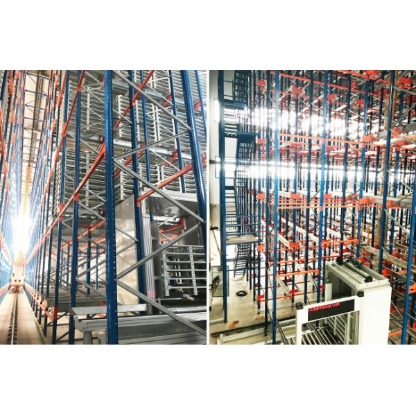 Two Way Radio Shuttle Racking and Stacker Crane Floor Supported SRM Storage And Retrieval Machine ASRS Automatic Storage And Retrieval System