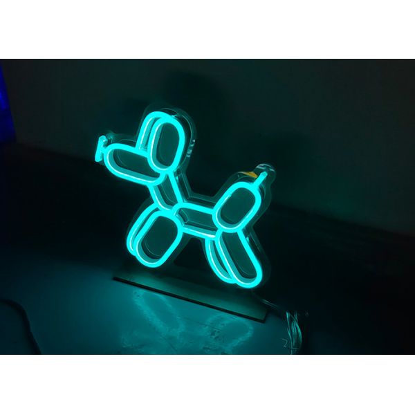 Custom dog acid blue  neon sign  handiwork  5*12mm 3A power supply
