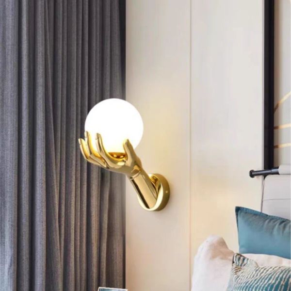 Creative Personality Gold Wall Lamp Nordic Modern Living Room Bedroom Decorative Wall Lamp