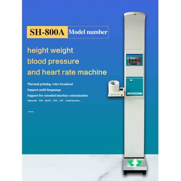 10.1 Inch Lcd Screen Weight And Height Blood Pressure Scale Automatic Monitor 205cm