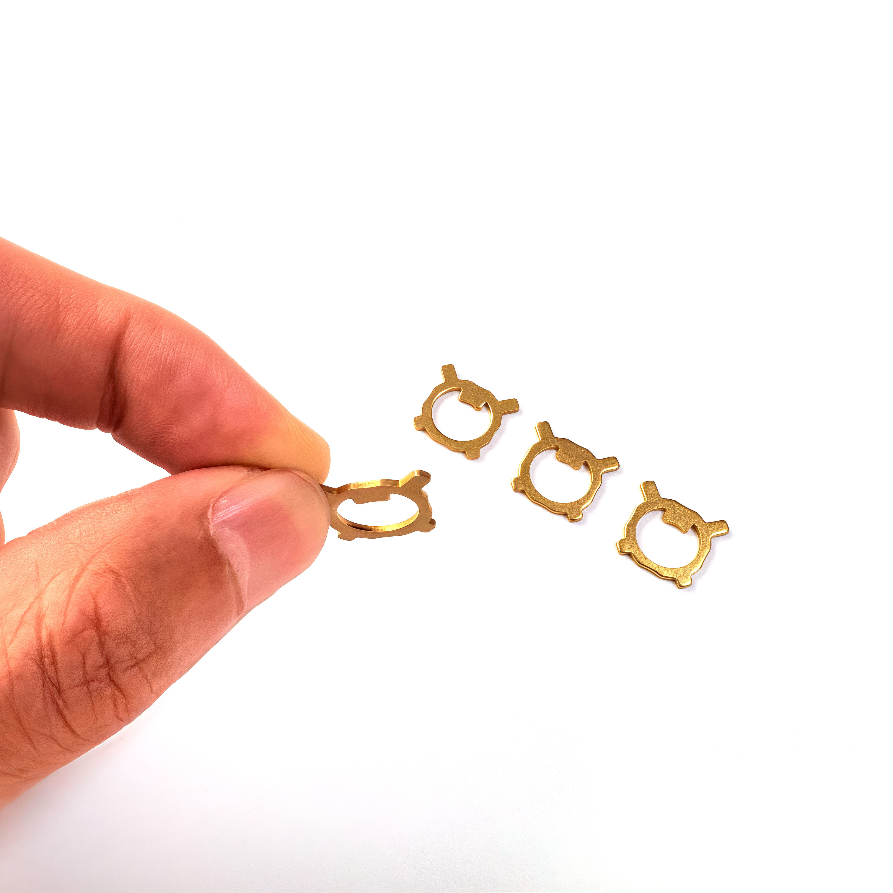 Brass Locking Washer Eco Chromium-Free Passivated Anti-Rotation Brass Retaining Tab Washer with 1mm Thickness for Positioning