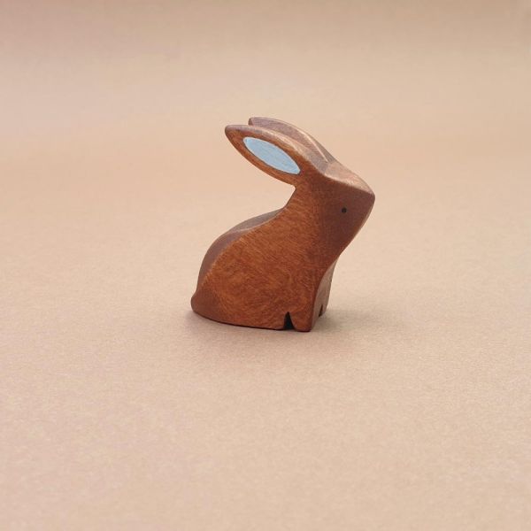 Fadeless Imaginative Wooden Bunny Rabbit Toy Montessori Wooden Animals
