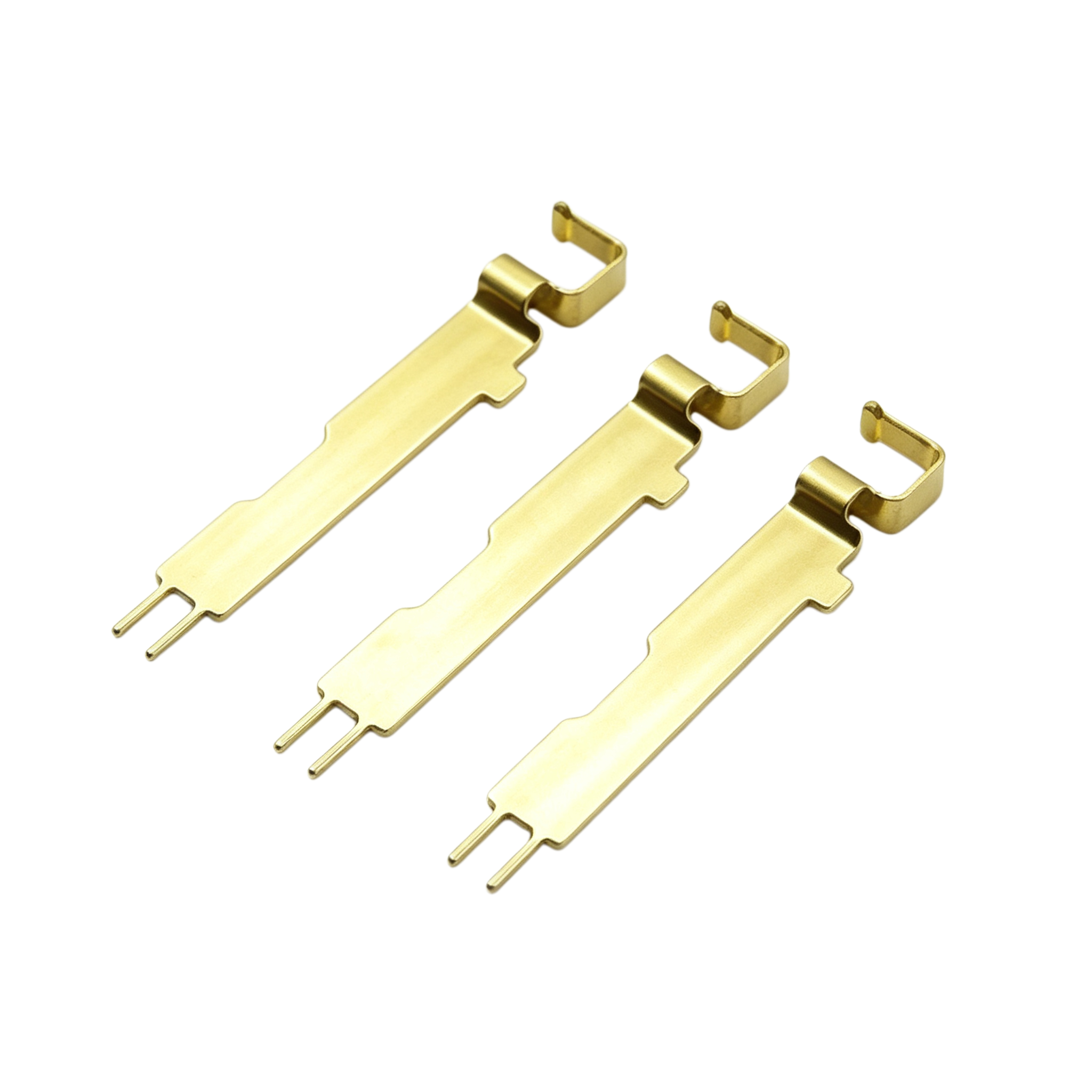 Precision Stamped Brass Plug Pin Connector with Corrosion Resistant and Customizable Spring Contact Terminal
