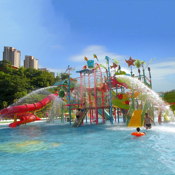 Candy Theme Water Park House Fiberglass Slide Kids Adult Playground