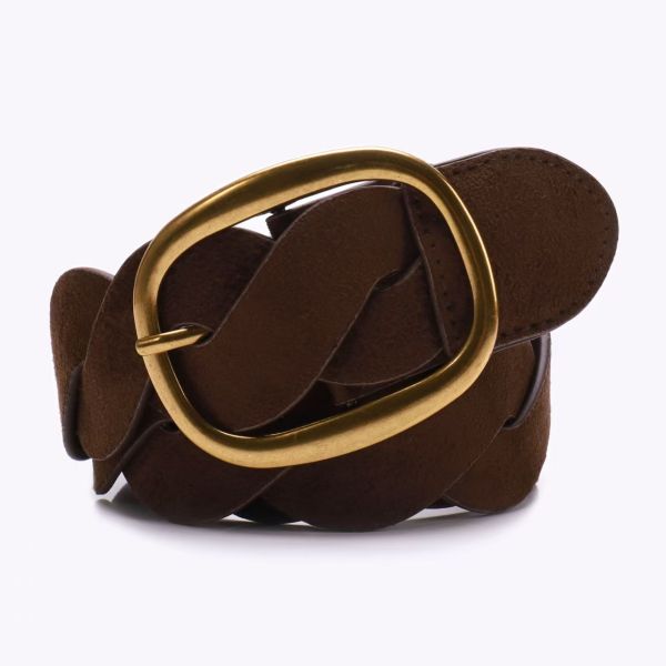 Wide retro braided faux fur waist belt, Maillard-style coat dress decorative belt for fashionistas