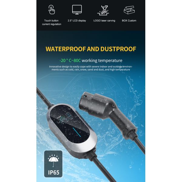 8-32A Adjustment Current Type 2 AC EV Charger ,Fast Home Outdoor EV Charging Pile