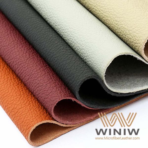 Textured Lychee Pattern PU Leather Soft Solid Color 1.4mm Thickness