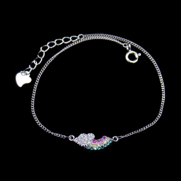 925 puros joia de prata da platina, corrente cúbica personalizada do bracelete do tênis