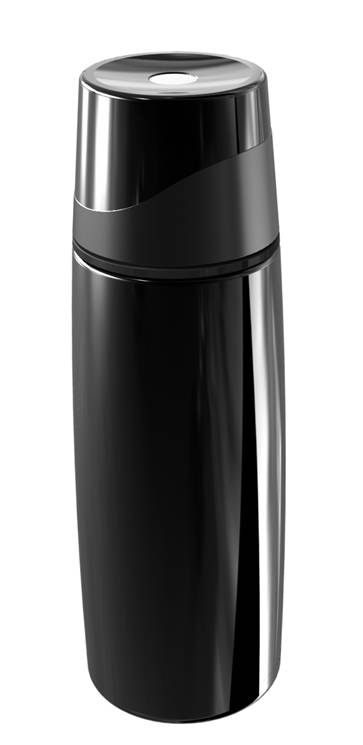 Black Vacuum Alkaline Water Flask 7cm D With 500L Filter Life