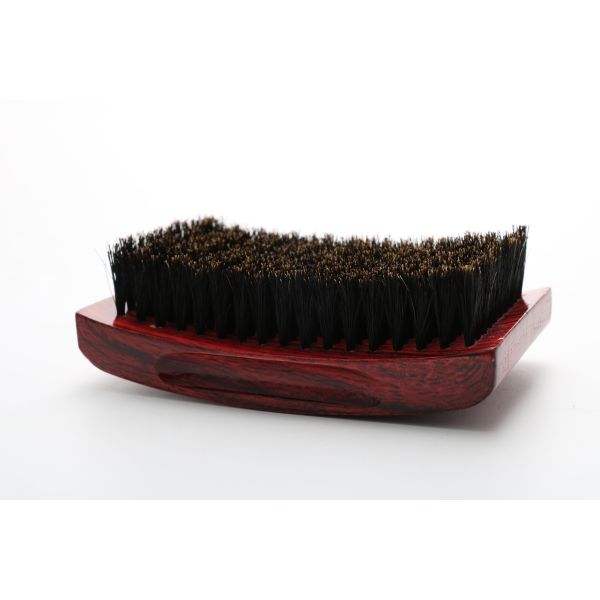 White Boar Bristle Square Wave Brush Customized Red Grain Beard Detangling Brush