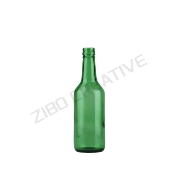 360ml Emerald Green Soda Glass Bottle Screw Cap for Soft Drinks 200g CY-319