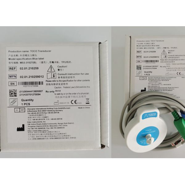 MS3-31527 Toco Transducer Probe 6 иглы одноразовый слот Синяя лента Велькро 2,5 м длина