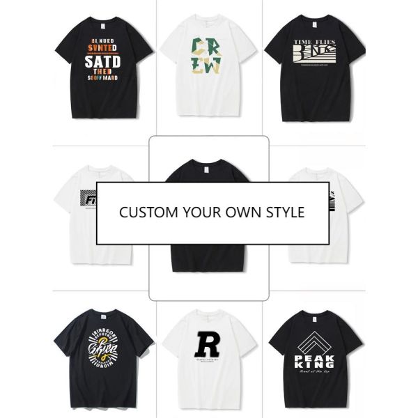Custom Printed Cotton T-Shirts OEM ODM Anti-Shrink Needle Detection Plus Sizes