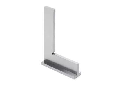 Machinist Square 90 Degree Flat Edge Bevel Square with Base Precision Steel Hardened Angle Ruler