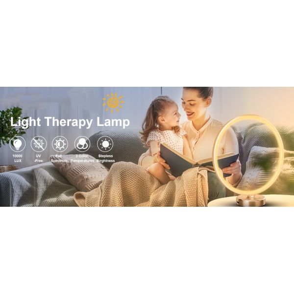 Ring Shape 10000 Lux Sun Lamp High CRI Sun Lamp For Seasonal Disorder