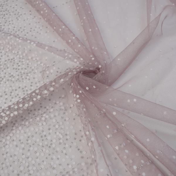 tela macia 90% 10% de nylon do vestido de casamento do laço do tule de 160cm metálico